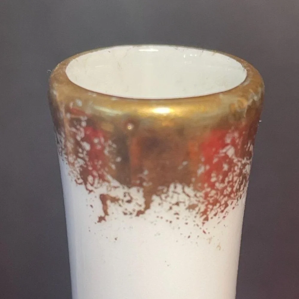 Vintage Order of Eastern Star Porcelain Bud Vase Hand Painted Japan 6in